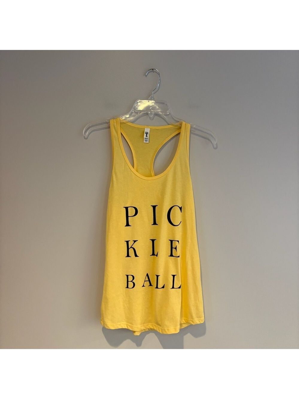 Next Level Apparel Yellow Pickle Ball Tank Top